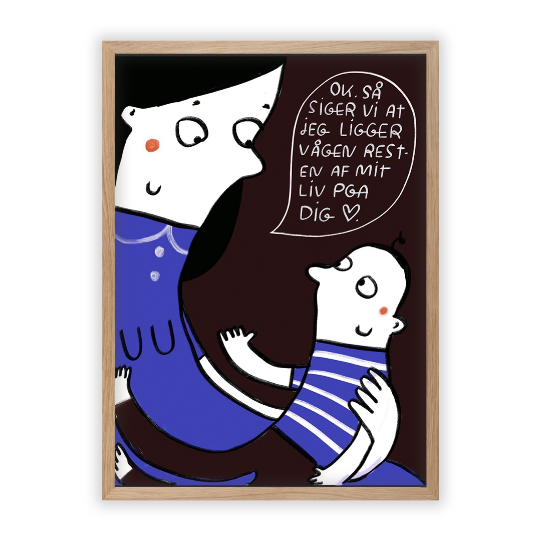 Plakat af Line Jensen - mor og barn - Billede 2