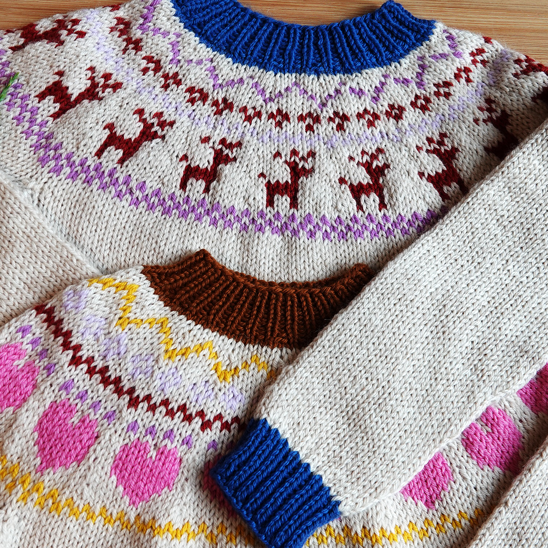 Sweater til børn med hjerter - strikkeopskrift - Billede 3