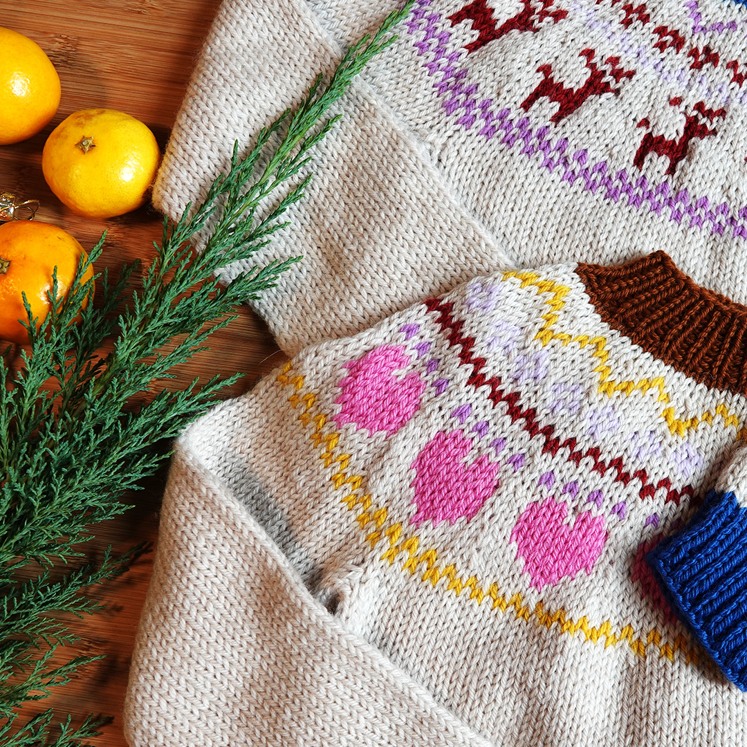 Sweater til børn med hjerter - strikkeopskrift - Billede 4