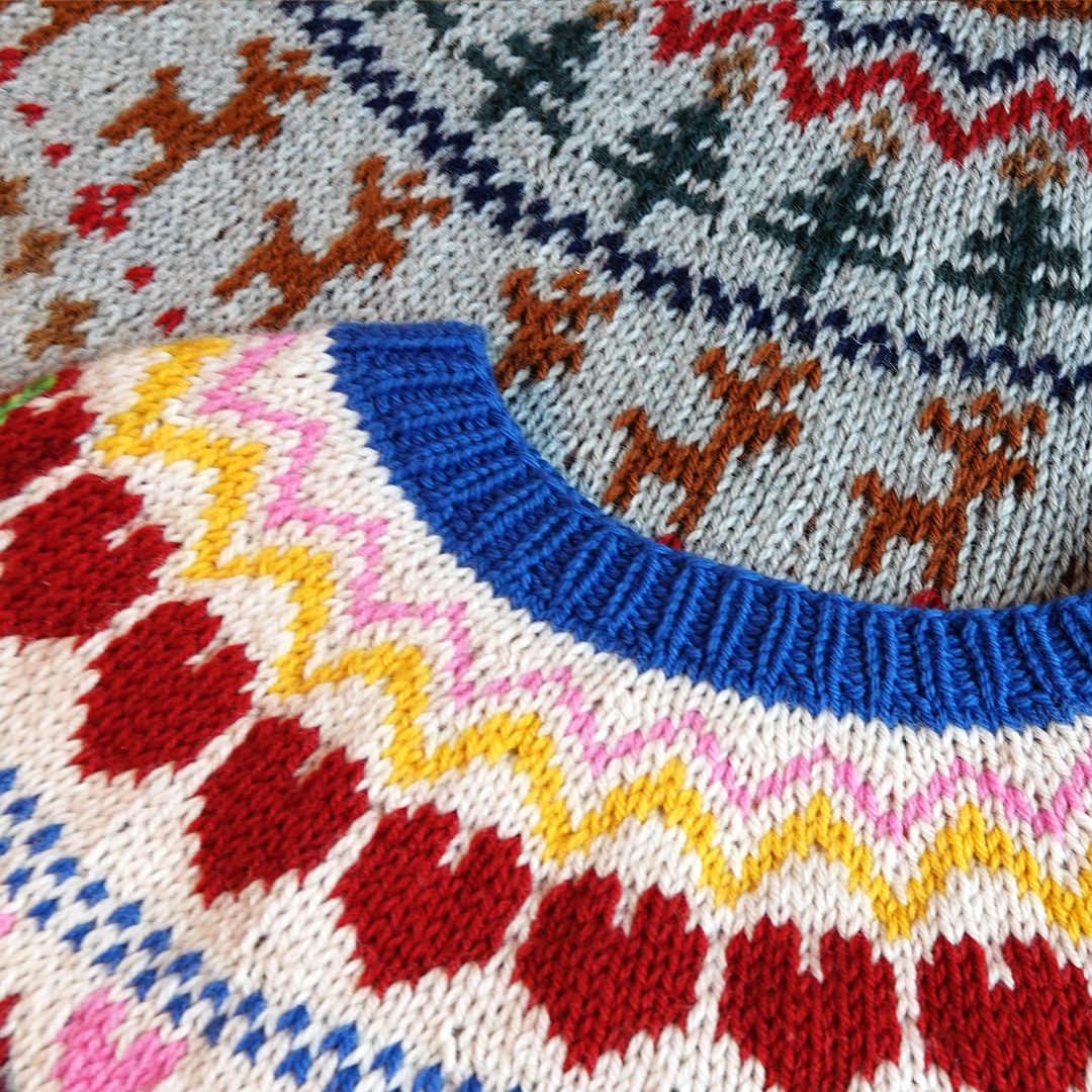 Sweater til børn med rensdyr - strikkeopskrift - Billede 4