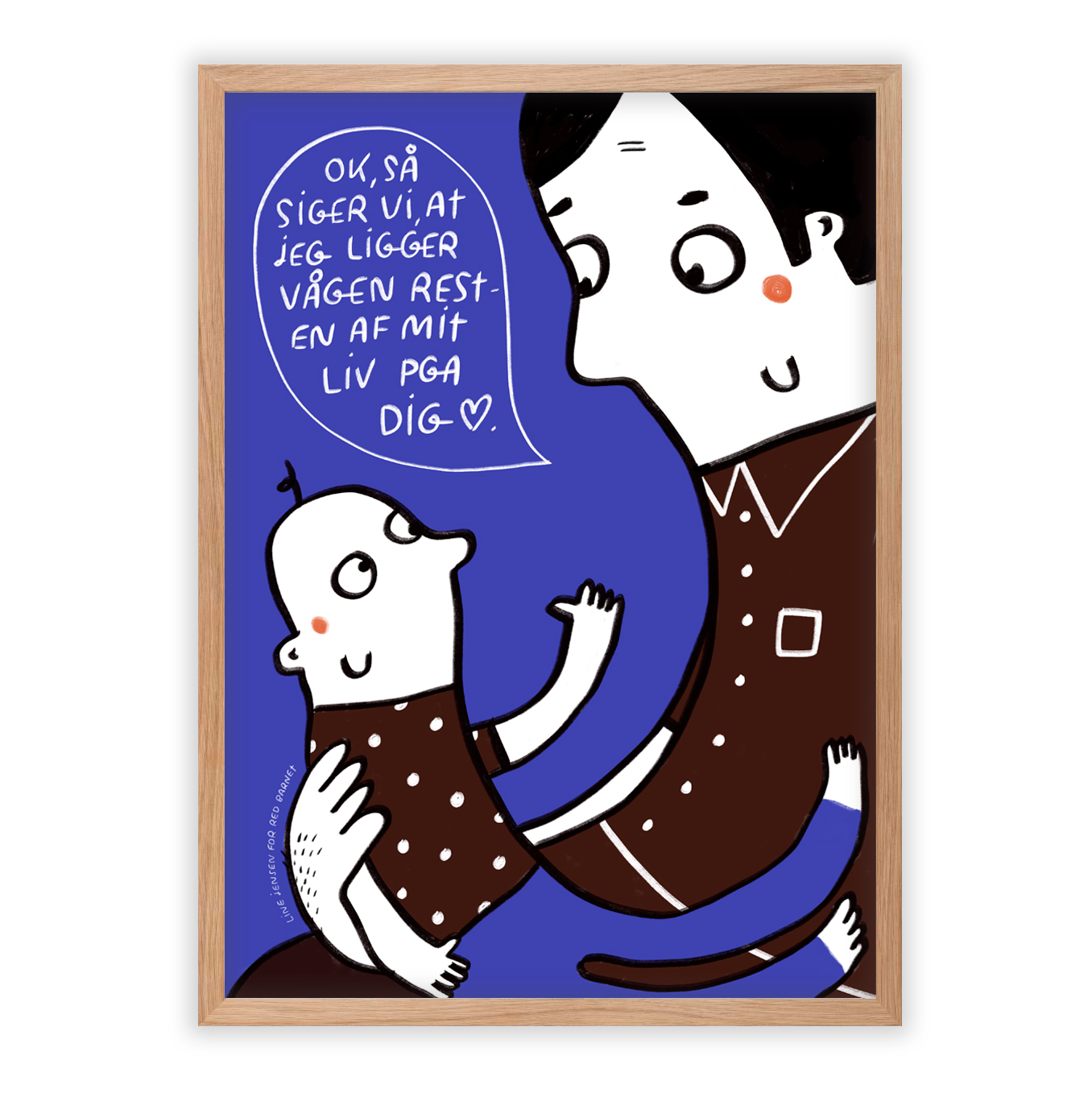 Plakat af Line Jensen - far og barn - Billede 2